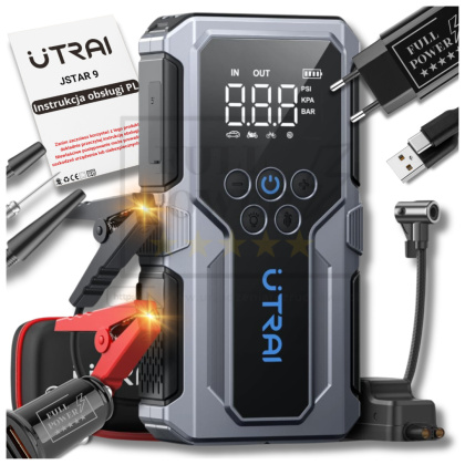 URZĄDZENIE ROZRUCHOWE POWERBANK BOOSTER JUMP STARTER 1500A KOMPRESOR 10BAR