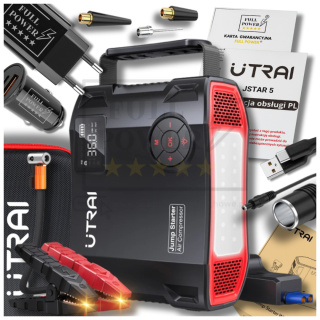 URZĄDZENIE ROZRUCHOWE POWERBANK BOOSTER JUMP STARTER UTRAI JSTAR 5 2000A POWER BANK DO SAMOCHODU KOMPRESOR 10 BAR